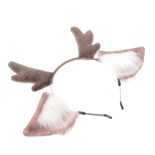 DEARMAMY 1 Stück Plüsch Reh Ohren Haarreif Lustiger Tierohren Kopfschmuck für Parties Cosplay und Feste Leicht und Langlebig für und Familie von DEARMAMY