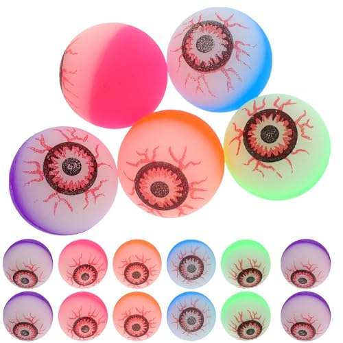 DEARMAMY 10 Stück 32 Mm Halloween-Augäpfel Gruselige Augäpfel Augen Hüpfbälle Halloween-Augäpfel Halloween-Partyzubehör Für Halloween-Partygeschenke (Zufällige Farbe) von DEARMAMY
