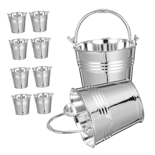 DEARMAMY 10 Stück Teiliges Miniatur Silber Eimer Robustem Kunststoff Kleine Spielküchen Eimer für Realistische Mini Wassereimer für Puppenhaus Indoor und Outdoor Rollenspiele Dekorative DEARMAMY 10 Stück Teiliges Miniatur Silber Eimer Robustem Kunststoff Kleine Spielküchen Eimer für Realistische Mini Wassereimer für Puppenhaus Indoor und Outdoor Rollenspiele Dekorative von DEARMAMY