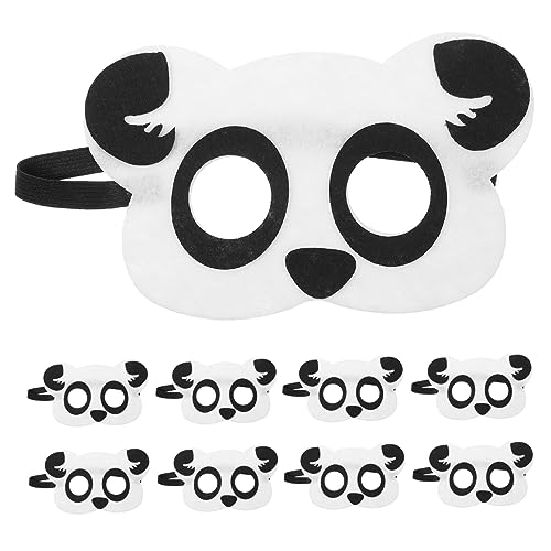 DEARMAMY 10 Stück Teiliges Panda Tiermaske Leichte Witzige und Halloween Maske für Familienfeier Bunte Cosplay Gesichtsdekoration für Geburtstag und Bühnenauftritte von DEARMAMY