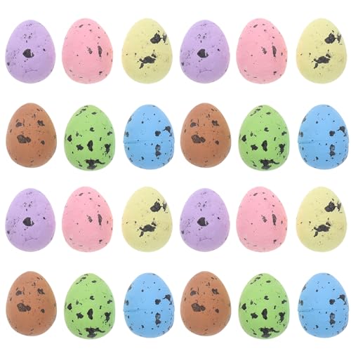 100 Stück Mini-Ostereier, Vogeleier aus Schaumstoff, gesprenkelte Pastell-Eier, Ostereier in großen Mengen, künstliche Eier, Basteln, DIY-Ornamente für Osterparty-Dekorationen, Foto-Requisiten von DEARMAMY