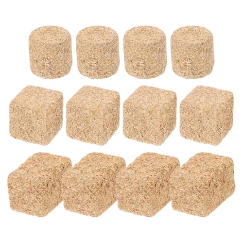 DEARMAMY 12stücke Miniatur Heuballen Dekoration Teiliges Mit Stapelbaren Herbst-strohballen Für Mini-Garten Und Landschaft Für DIY-projekte Und Puppenhaus-Dekoration von DEARMAMY