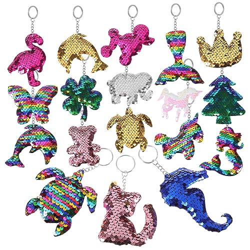 DEARMAMY 18 Stk Bunter Pailletten-Schlüsselanhänger Schlüsselhaken Brieftasche Kette schlüsselanhänger key holder Schlüsselanhänger-Partygeschenke für Frauen auto schlüsselanhänger DEARMAMY 18 Stk Bunter Pailletten-Schlüsselanhänger Schlüsselhaken Brieftasche Kette schlüsselanhänger key holder Schlüsselanhänger-Partygeschenke für Frauen auto schlüsselanhänger von DEARMAMY