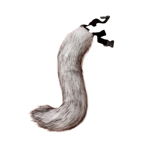 DEARMAMY 1PC Verstellbarer Kunstpelz Für Halloween Kostü Cosplay Requisiten Grauer Fluffiger Für Partys Und Kostüme DEARMAMY 1PC Verstellbarer Kunstpelz Für Halloween Kostü Cosplay Requisiten Grauer Fluffiger Für Partys Und Kostüme von DEARMAMY
