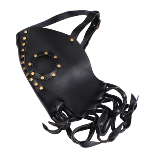 DEARMAMY 1Pc Rollenspiel Requisiten Steampunk Für Familientreffen Pu Halloween Gesichtsmaske Schwarz von DEARMAMY