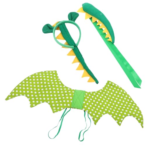 DEARMAMY 1Satz Dinosaurier Kostümset Für Kleine Teilig Mit Flügel Und Stirnband Geburtstagsfeiern Cosplay Und Verkleidungen Hochwertiges Material von DEARMAMY