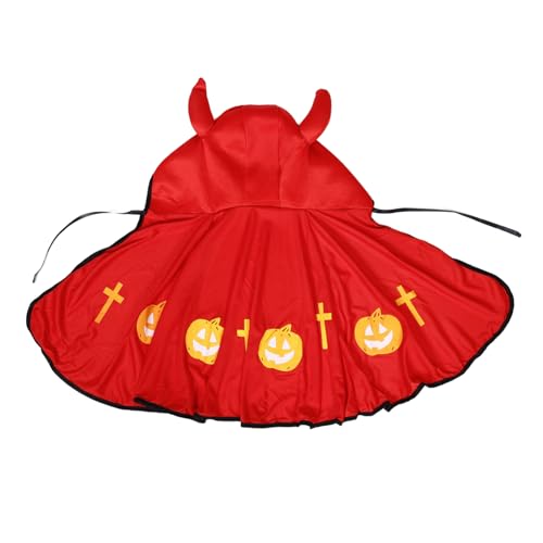 DEARMAMY 1Stk Horn Umhang halloween theme halloween cape cosplays halloween outfit halloween kostün Kap Mantel Haube Masken Sensenmann Halloween-Versorgung Party-Cosplay-Umhang Tuch Black von DEARMAMY
