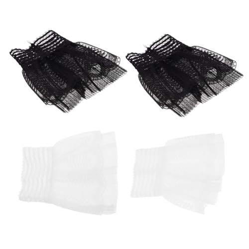 DEARMAMY 2 Paar Abnehmbare Spitzenärmel Spitzenarmbänder Maskenarmbänder Falsche Armmanschetten Spitzenärmelmanschetten Elegante Handgelenk Accessoires Spitzen Handgelenk Accessoires von DEARMAMY