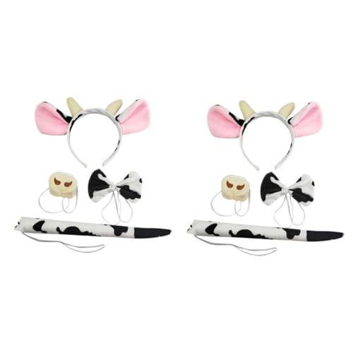 DEARMAMY 2 Sätze Kuh-kopfschmuck Kuh-stirnband Halloween Kuh Tier Kuh Ausgewachsen Süßes Kuhzeug Kuhkostüm Kleinkind Kuhkostüm Für Kuh Figur Kuhohren Kostüm Kuhschwanz Cowgirl Plüsch DEARMAMY 2 Sätze Kuh-kopfschmuck Kuh-stirnband Halloween Kuh Tier Kuh Ausgewachsen Süßes Kuhzeug Kuhkostüm Kleinkind Kuhkostüm Für Kuh Figur Kuhohren Kostüm Kuhschwanz Cowgirl Plüsch von DEARMAMY