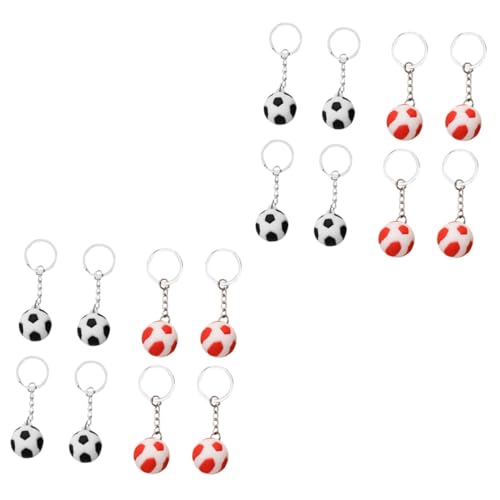 DEARMAMY 2 Sätze Simulations-fußball-anhänger Schlüssel Fußball-kit Sport Abzeichenrolle Fußballkarten Pfeifen Mit Lanyard Ringe Kette Halter Thematisiert Weiches Gummi 8 Stück * 2 von DEARMAMY