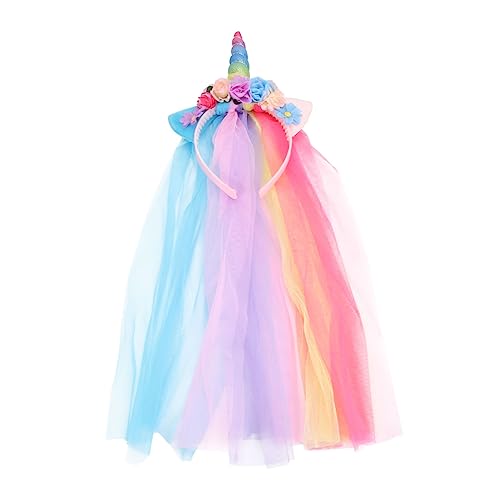 DEARMAMY 2 Stck. Haarreifen Einhorn Netzstoff Rutschfest Party Kopfschmuck mit Regenbogenfarben für Mädchen Festliche Weihnachten DEARMAMY 2 Stck. Haarreifen Einhorn Netzstoff Rutschfest Party Kopfschmuck mit Regenbogenfarben für Mädchen Festliche Weihnachten von DEARMAMY