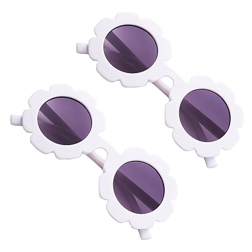 DEARMAMY 2 Stück Anti-uv- Für Funkeln Sonnenbrillen Für Mädchen Trendy Blau Partybevorzugungen Für Groß Jugend Uv-brille Zum Schutz Weiß von DEARMAMY