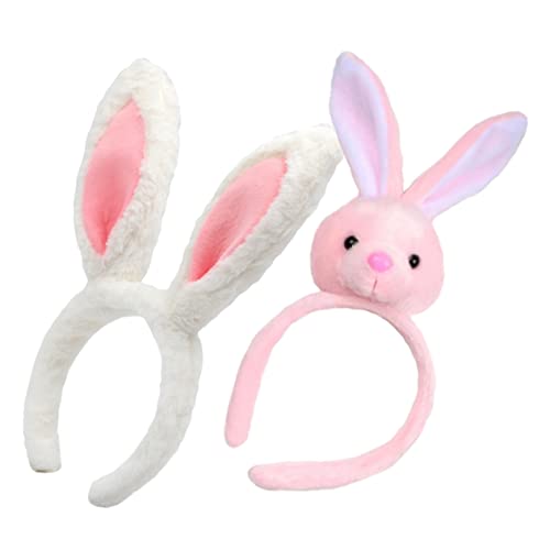DEARMAMY 2 Stück Bunny Ohren Haarreif Plüsch Kopfband für Dekoratives Stirnband mit Hasenohren für Kostüme Partys und Makeup für Ostern und Cosplay DEARMAMY 2 Stück Bunny Ohren Haarreif Plüsch Kopfband für Dekoratives Stirnband mit Hasenohren für Kostüme Partys und Makeup für Ostern und Cosplay von DEARMAMY