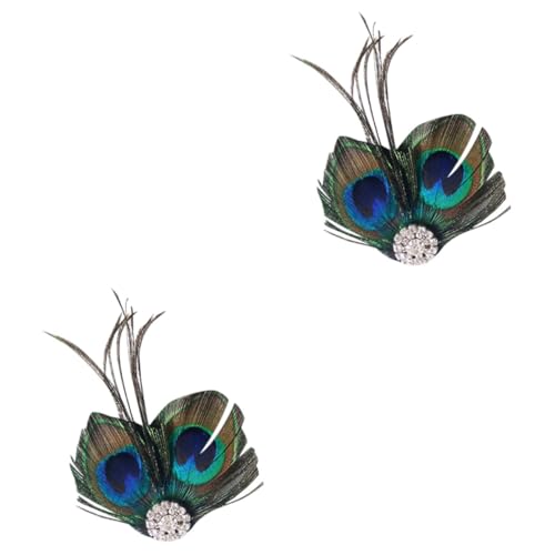 DEARMAMY 2 Stück Haarschmuck für Karnevalspartys Kopfbedeckungen für Teepartys hair accessories for pfauenfeder haarschmuck sevgiliye hediye Halloween -Faszinatoren für Frauen Tee Hut DEARMAMY 2 Stück Haarschmuck für Karnevalspartys Kopfbedeckungen für Teepartys hair accessories for pfauenfeder haarschmuck sevgiliye hediye Halloween -Faszinatoren für Frauen Tee Hut von DEARMAMY