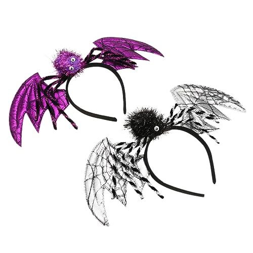 DEARMAMY 2 Stück Halloween Haarband mit Spinnen und Fledermaus Kopfaccessoire für Halloween Feiern Lustiges Kostümzubehör Leicht und Bequem DEARMAMY 2 Stück Halloween Haarband mit Spinnen und Fledermaus Kopfaccessoire für Halloween Feiern Lustiges Kostümzubehör Leicht und Bequem von DEARMAMY