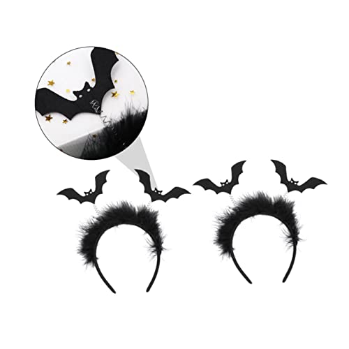 DEARMAMY 2 Stück Halloween Haarreif mit Fledermausdesign Kostümzubehör für Partys und Cosplay Hochwertiger für Halloween Theateraufführungen und Kostümpartys von DEARMAMY
