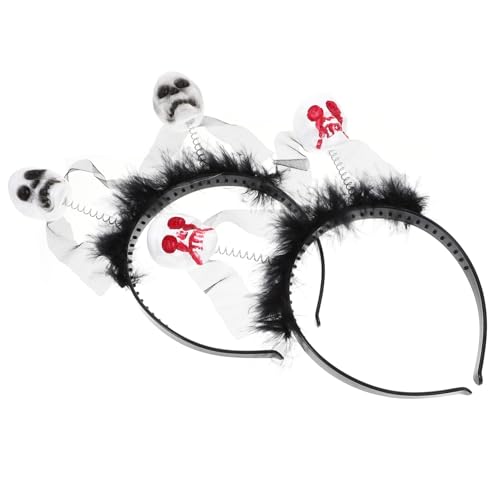 DEARMAMY 2 Stück Halloween Haarreif mit Leicht Bequem Rutschfest für Damen Kostüm und Party Zubehör für Halloween Mottopartys und Cosplay von DEARMAMY