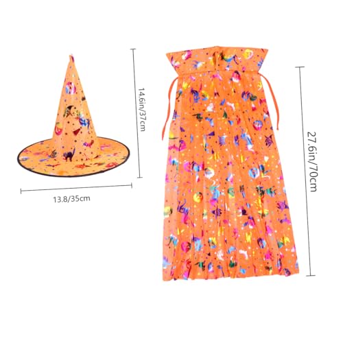 DEARMAMY 2 Stück Halloween Umhang Halloween-kostüm Für Hexenhaftes Cosplay Für Hexenkostüm Für Hexenhut Gestrick Orange von DEARMAMY