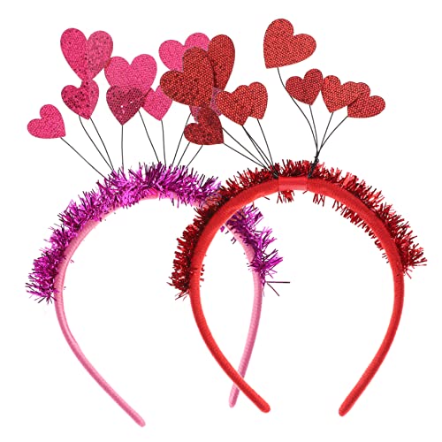 DEARMAMY 2 Stück Herz Haarreifen für Damen Valentinstag Party Haarschmuck Flexibles Sicheres Design für Verschiedene Anlässe Langlebige Farben für Romantische Looks DEARMAMY 2 Stück Herz Haarreifen für Damen Valentinstag Party Haarschmuck Flexibles Sicheres Design für Verschiedene Anlässe Langlebige Farben für Romantische Looks von DEARMAMY
