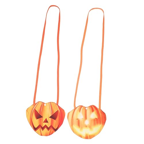DEARMAMY 2 Stück Kürbisbeutel Beutetaschen Verpackungsbeutel Halloween-goodie Dekorationen Halloween-beutel Goodie-bag Taschen Für Halloween-leckerbissen Halloween Treat Bag Polyester von DEARMAMY