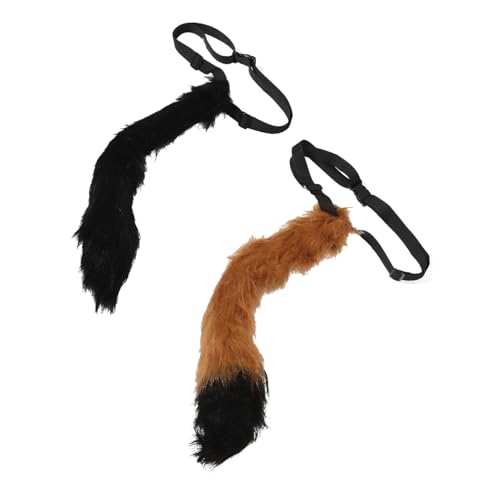 DEARMAMY 2 Stück Kunstpelz Tier Kostüm Zubehör für Cosplay Halloween und Partys Verstellbarer Fuchs und Wolfsschwanz für Unvergessliche Kostüm Erlebnisse DEARMAMY 2 Stück Kunstpelz Tier Kostüm Zubehör für Cosplay Halloween und Partys Verstellbarer Fuchs und Wolfsschwanz für Unvergessliche Kostüm Erlebnisse von DEARMAMY