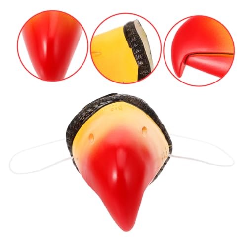 DEARMAMY 2 Stück Realistisches Papageienschnabel party cosplay Leichtes Komfortables Vogelnasen accessoire Detailgetreues Tier requisit für Halloween und Kostümfeste von DEARMAMY