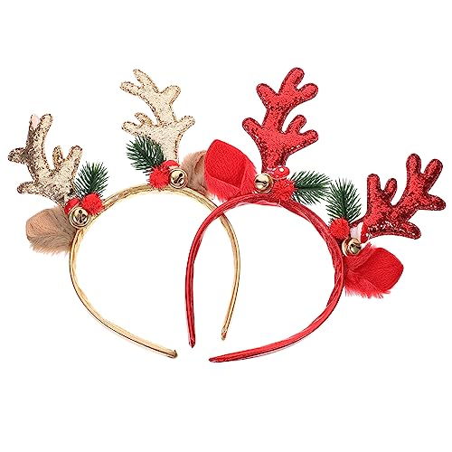 DEARMAMY 2 Stück Rentier Stirnband Weihnachts Haaraccessoires für und Erwachsene Glitzernde Geweih Kopfbedeckung für Festivitäten und Partys DEARMAMY 2 Stück Rentier Stirnband Weihnachts Haaraccessoires für und Erwachsene Glitzernde Geweih Kopfbedeckung für Festivitäten und Partys von DEARMAMY