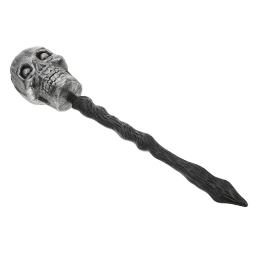 DEARMAMY 2 Stück Skull Scepter Halloween Cosplay Kostüm Requisite mit Kreativem Schädeldesign Langlebiger für Party Bühnenauftritt und Verkleidung Silberfarben DEARMAMY 2 Stück Skull Scepter Halloween Cosplay Kostüm Requisite mit Kreativem Schädeldesign Langlebiger für Party Bühnenauftritt und Verkleidung Silberfarben von DEARMAMY
