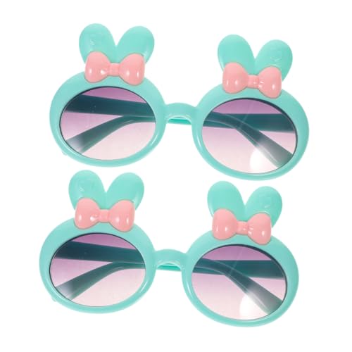 DEARMAMY 2 Stück Sonnenbrillen Für Cartoon- Jungs Babybrille Umrandete Star - Sonnenbrillen Uv Party Stk Light Green von DEARMAMY