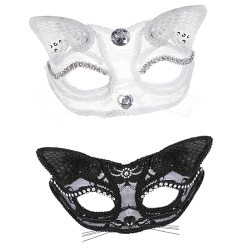 DEARMAMY 2 Stück Spitzenfuchsmaske Fuchs Halloween Damen Maskenballmaske Halloween Horror Party Kostüme Maske Maskerade Gruselige Halloween Maske Für Maskerade Halloween DEARMAMY 2 Stück Spitzenfuchsmaske Fuchs Halloween Damen Maskenballmaske Halloween Horror Party Kostüme Maske Maskerade Gruselige Halloween Maske Für Maskerade Halloween von DEARMAMY