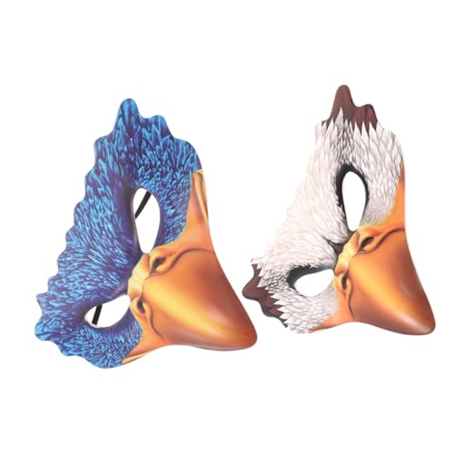 DEARMAMY 2 Stück Teiliges Eagle Bird Mask für Halloween und Karneval Realistische Tiergesicht Masken aus Leichtem PU Schaum Ergonomisch Geformt für Komfortables Tragen bei Kostümpartys und von DEARMAMY