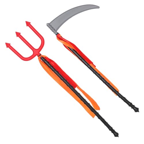 DEARMAMY 2 Stück Teiliges Halloween Reaper Kunststoff und Sense Rot Vielseitige Dämonen Deko und Kostüm Zubehör für Erwachsene und Teens Einfach zu Reinigen für Halloween Party und DEARMAMY 2 Stück Teiliges Halloween Reaper Kunststoff und Sense Rot Vielseitige Dämonen Deko und Kostüm Zubehör für Erwachsene und Teens Einfach zu Reinigen für Halloween Party und von DEARMAMY