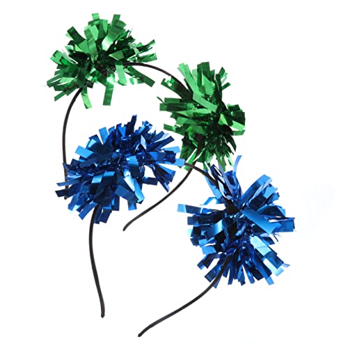 DEARMAMY 2 Stück Weihnachtliche Haarreife Teilig mit Feinem Glanzfaden und Flauschigen Kugeln Festliche Haaraccessoires für Mädchen Party und Festival Schmuck Grün und Blau DEARMAMY 2 Stück Weihnachtliche Haarreife Teilig mit Feinem Glanzfaden und Flauschigen Kugeln Festliche Haaraccessoires für Mädchen Party und Festival Schmuck Grün und Blau von DEARMAMY