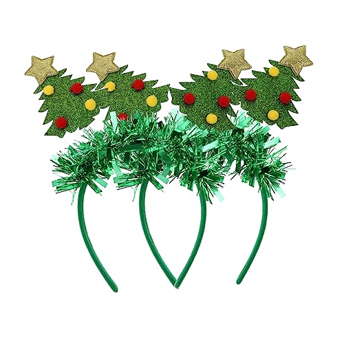 DEARMAMY 2 Stück Weihnachtlicher Haarreifen Grünes Tinsel mit Pompons für Festlichkeiten und Partys Bequem und Leicht für Weihnachten und Kostümpartys DEARMAMY 2 Stück Weihnachtlicher Haarreifen Grünes Tinsel mit Pompons für Festlichkeiten und Partys Bequem und Leicht für Weihnachten und Kostümpartys von DEARMAMY