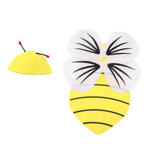 DEARMAMY 2 Teiliges 1 Set Halloween Bienenkostüm Fruchtkleid Performance Kleidung Flügel Kostüm Trendige Performance Kleidung Tierkostüm Kinderanzug Festliche Kleidung Gelbe DEARMAMY 2 Teiliges 1 Set Halloween Bienenkostüm Fruchtkleid Performance Kleidung Flügel Kostüm Trendige Performance Kleidung Tierkostüm Kinderanzug Festliche Kleidung Gelbe von DEARMAMY