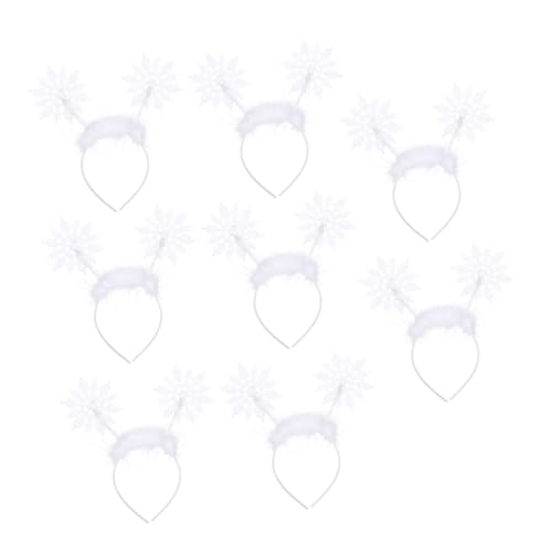 DEARMAMY 24 Stück Teiliges Weihnachts Haarreif mit Schneeflocken Weiß Festlich Langlebig Geeignet für Weihnachtsfeiern Kostümpartys Geburtstagspartys und Fotorequisiten von DEARMAMY