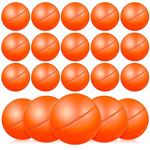 DEARMAMY 25 Stück Lotteriekugeln Hohle Tombola-Kugeln Runde Automatenkapseln Bingo-Kugeln Hohle Lotto-Kugeln Kunststoff-Hohlkugeln (Orange) von DEARMAMY