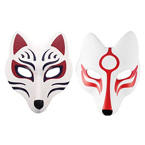 DEARMAMY 2St Fuchs Maske Maskerade Fuchsmaske für Katze-Halloween Katzenfrauenmaske Geistermaske halloween masken halloweenmaske Maskiert lustige partymaske Halloween-Party- Eva von DEARMAMY