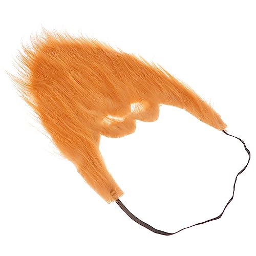 DEARMAMY 2St brauner Bart Stockbart rosa Bart Knopfspielzeug Bart pflegen Deckel Halloween kostün Costume de Halloween Cosplay gefälschter Schnurrbart Kostüm gefälschte Bärte Flanell Brown von DEARMAMY