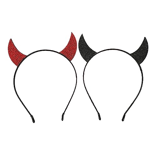 DEARMAMY 2Stücke Halloween Teufelshörner Stirnbänder Chic Kostüm Cosplay Haarreif für Damen Herren Perfekter Kopfschmuck für Halloween Geburtstagsfeiern Karneval DEARMAMY 2Stücke Halloween Teufelshörner Stirnbänder Chic Kostüm Cosplay Haarreif für Damen Herren Perfekter Kopfschmuck für Halloween Geburtstagsfeiern Karneval von DEARMAMY