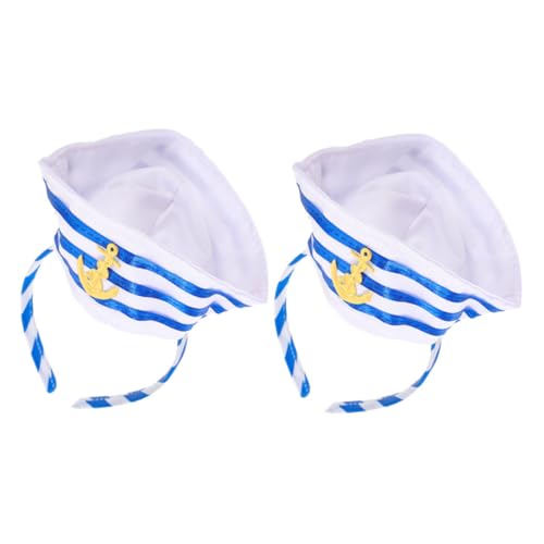 DEARMAMY 2Stücke Kapitänshut Stirnbänder Matrosen Haarreifen Bequemes Kostümzubehör für für Cosplay und Karneval Langlebig und Stabil Perfektes für DEARMAMY 2Stücke Kapitänshut Stirnbänder Matrosen Haarreifen Bequemes Kostümzubehör für für Cosplay und Karneval Langlebig und Stabil Perfektes für von DEARMAMY