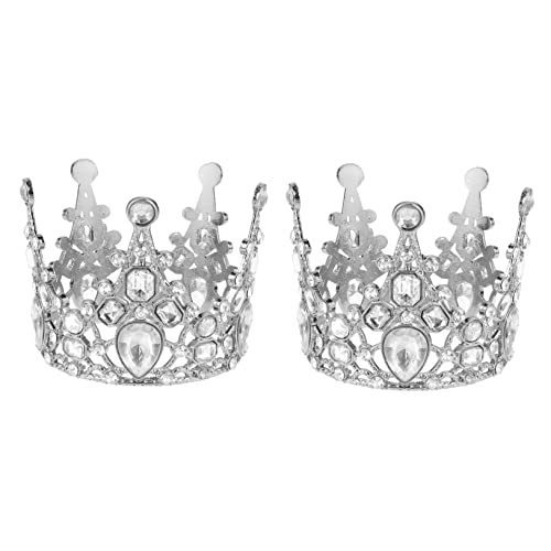 DEARMAMY 2Stücke Metall Krone Cupcake Topper Für Kindergeburtstag Hochzeit Und Shower Vintage Barock Kuchen Dekoration Für Verzierung von DEARMAMY
