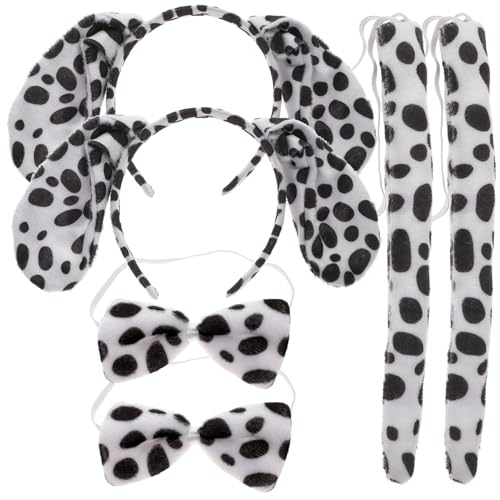 DEARMAMY 2sätze Tier-haarband Mit Ohr-kopfschmuck Für Cosplay Theater Und Festivals Inklusive Stirnband Fliege Und Für Junge Mädchen Für Animation Kostümpartys Und Einkaufszentren Tier- von DEARMAMY