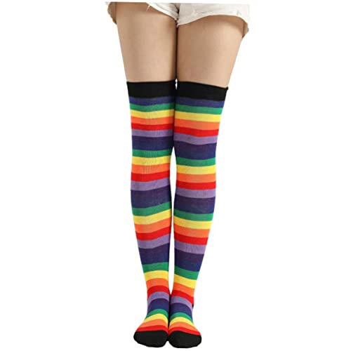 DEARMAMY 2-teiliges Set Mit Handschuhen Und Socken Mit Regenbogenstreifen – Warme Strumpfhandschuhe Mit Weicher Textur Und Kratzfestigkeit Für Kostümpartys Für Mädchen DEARMAMY 2-teiliges Set Mit Handschuhen Und Socken Mit Regenbogenstreifen – Warme Strumpfhandschuhe Mit Weicher Textur Und Kratzfestigkeit Für Kostümpartys Für Mädchen von DEARMAMY