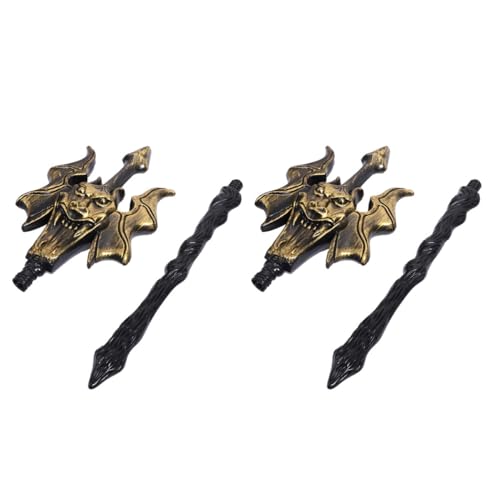 DEARMAMY 2st Gewindestange Fork Zauberstab Halloweenkostüm Kostüm Halloween-Cosplay-zubehör Halloween-Requisiten Leistung Teufel Kleid Requisit Plastik Golden DEARMAMY 2st Gewindestange Fork Zauberstab Halloweenkostüm Kostüm Halloween-Cosplay-zubehör Halloween-Requisiten Leistung Teufel Kleid Requisit Plastik Golden von DEARMAMY