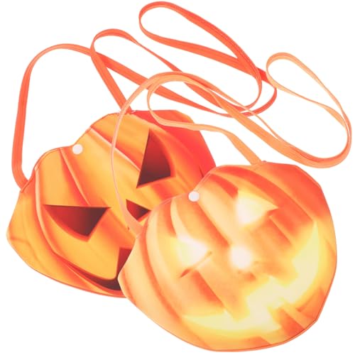 DEARMAMY 2st Halloween -party -dekorationen Halloween-leckerli-tasche Halloween -taschen Spaß Halloween-goodie-bags Kürbisbeutel Goodie -tasche Beutetaschen Lametta Polyester von DEARMAMY