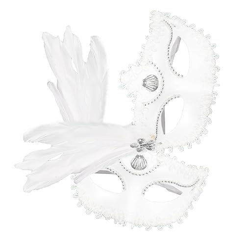 DEARMAMY Karnevalsmaske für Damen Im Japanischen Stil mit Federn Vollmaske Cosplay-partymaske Dp-maske DEARMAMY Karnevalsmaske für Damen Im Japanischen Stil mit Federn Vollmaske Cosplay-partymaske Dp-maske von DEARMAMY