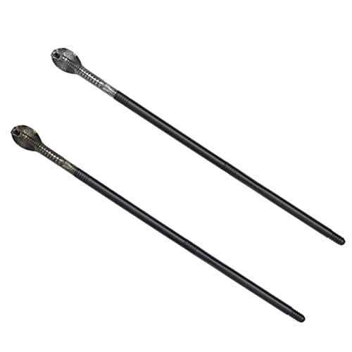 DEARMAMY 2st Schlangenkopf Spazierstock Für Kostüm Prop-Stick Halloweenkostüm Schlangenstock Kleiderstock Kinderstock Schlangenkostüm Für Kinderkostüm Plastik Silver von DEARMAMY