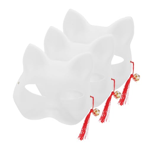 DEARMAMY 3 Sätze weiße handbemalte Maske masken für karneval katzenmasken Masken mit eleganten Verzierungen Tiermaske DIY Weiß Tierkostüm-Maske Halloween-Kostümzubehör Baumwollfaden DEARMAMY 3 Sätze weiße handbemalte Maske masken für karneval katzenmasken Masken mit eleganten Verzierungen Tiermaske DIY Weiß Tierkostüm-Maske Halloween-Kostümzubehör Baumwollfaden von DEARMAMY