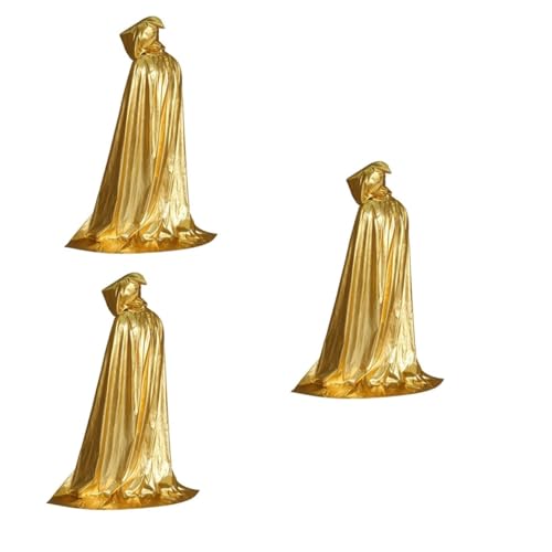 DEARMAMY 3 Stck Halloween Umhang mit Kapuze Goldglänzender XL Umhang für Erwachsene Mystisches Party Cape Hochwertiger Bequemer Stoff für Halloween Kostüm und Faschingsfeier DEARMAMY 3 Stck Halloween Umhang mit Kapuze Goldglänzender XL Umhang für Erwachsene Mystisches Party Cape Hochwertiger Bequemer Stoff für Halloween Kostüm und Faschingsfeier von DEARMAMY